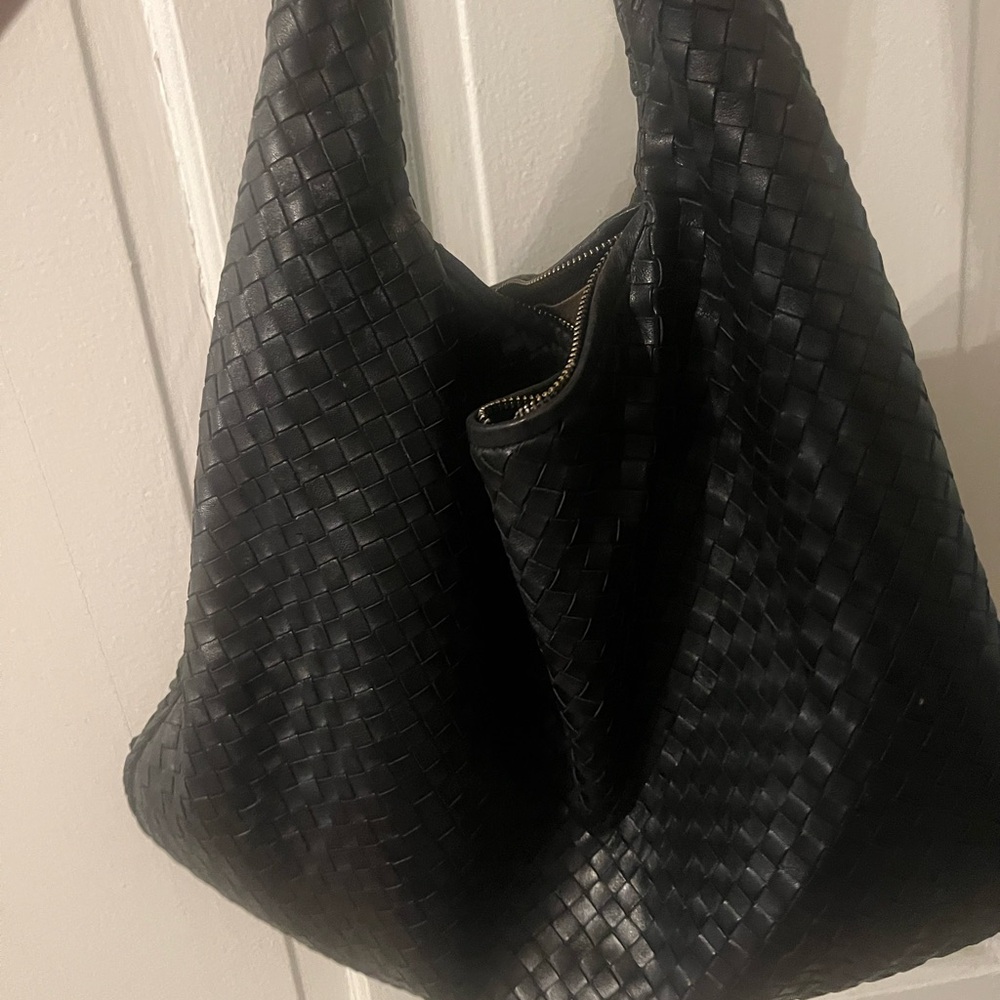 Black Tote Bag - bottega hobo intrecciato - Picture 2 of 8